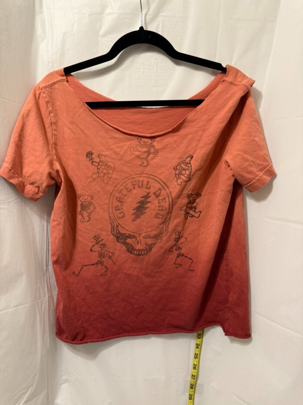 Custom Grateful Dead Ombre Cutout T-Shirt M/L